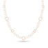 Dominique Cohen modern ethereal  delicate rounds and textured rounds chain necklace, 22 inch version, in 18k rose gold <span class='visuallyhidden'>Call, text 323-404-2959 for shopping help.</span>
